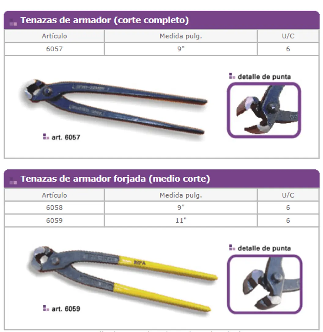 Ficha de catálogo de Línea 6000